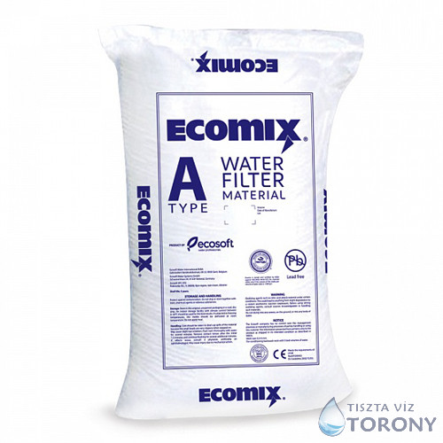 ECOMIX-A Vízlágyító,- Ammónia, -Vas, -Mangánmentesítő Töltet 10liter/zsák
