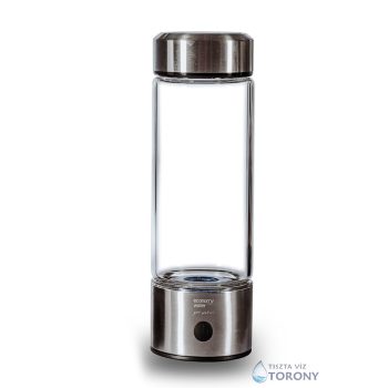 Hordozható hidrogénes víz készítő kulacs, Inox